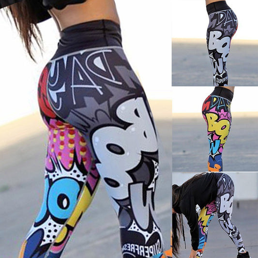 Printed Yoga Pants Sports Leggings Women