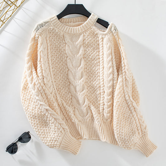 Women's New Fashion  Twist Knit Sweater