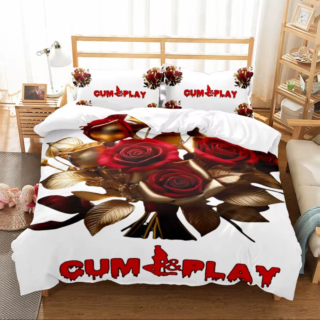 Rose 3PC Duvet Comforter Set