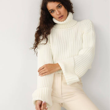 Turtleneck Sweater  Crop Style