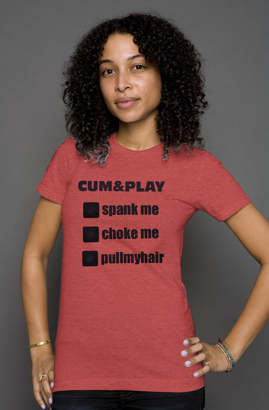 CUM&PLAY Hashtag women's Triblend T shirt