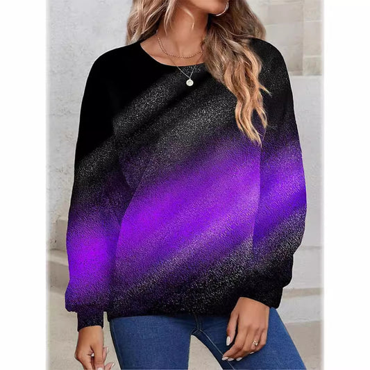 Women's Round-neck Long Sleeve Sweatshirt