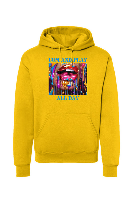 Cum&Play Paint Drip Print Hooded Sweatshirt