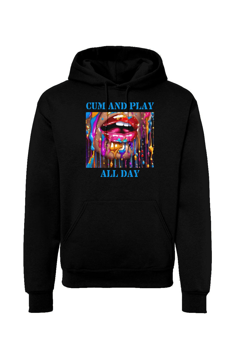 Cum&Play Paint Drip Print Hooded Sweatshirt