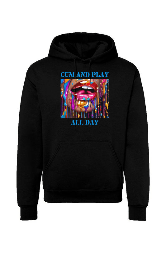 Cum&Play Paint Drip Print Hooded Sweatshirt