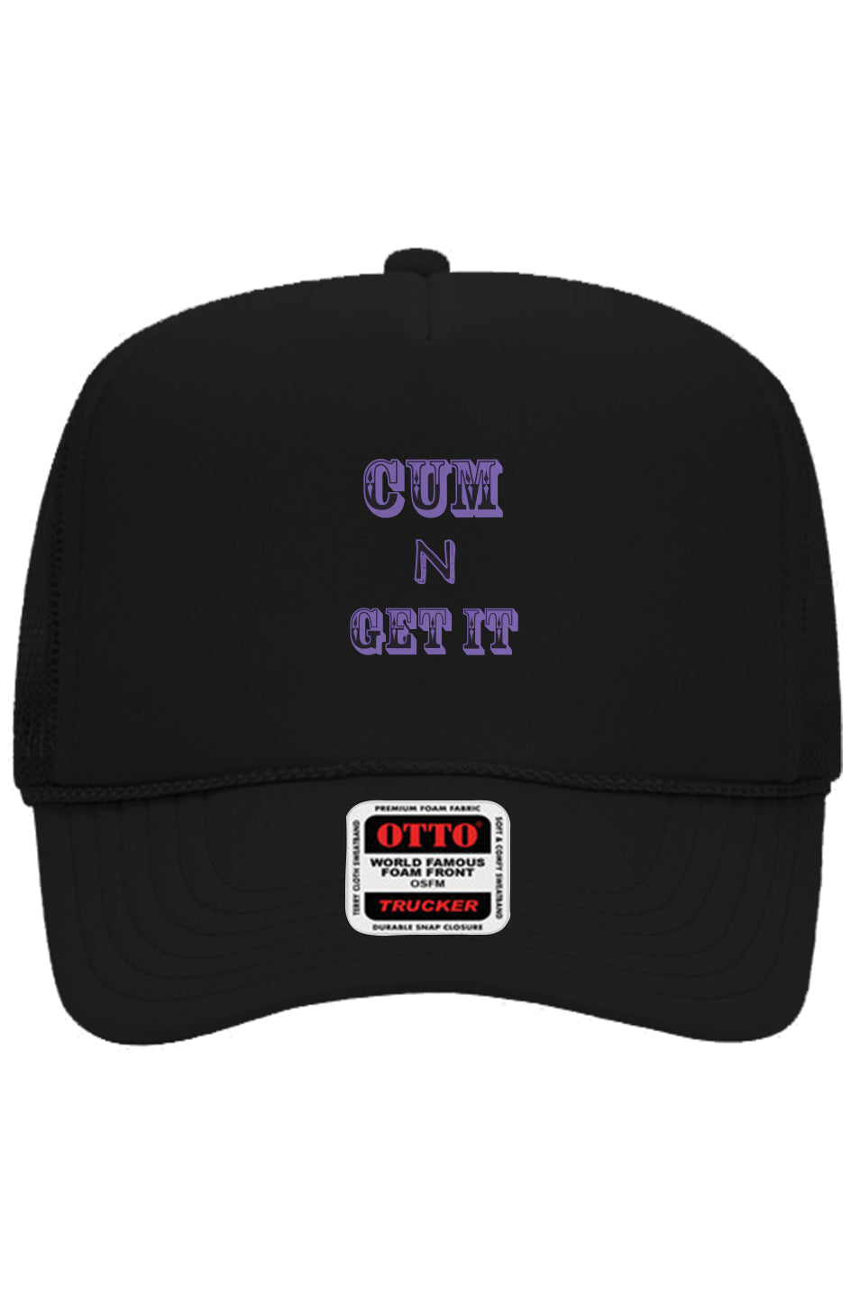 Embroidered Cum&Get It 5 Panel Trucker Hat