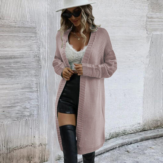 Autumn And Winter New Long Sweater Coat Knitted Cardigan