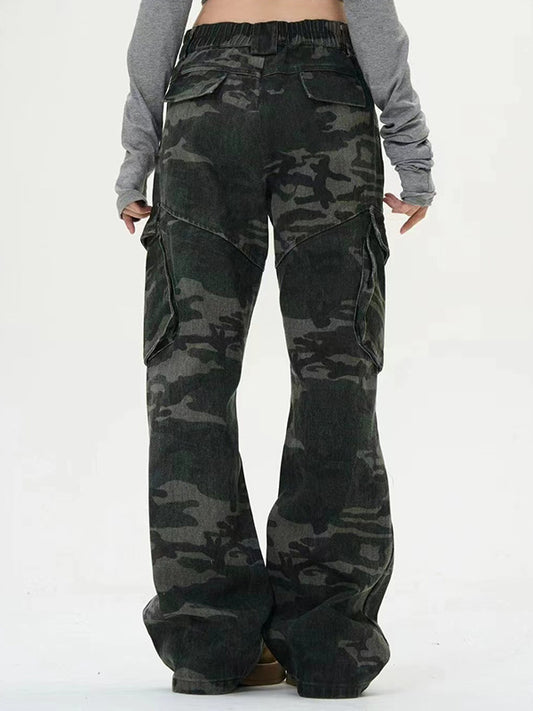 Three-dimensional Large Pocket Design Camouflage Pants