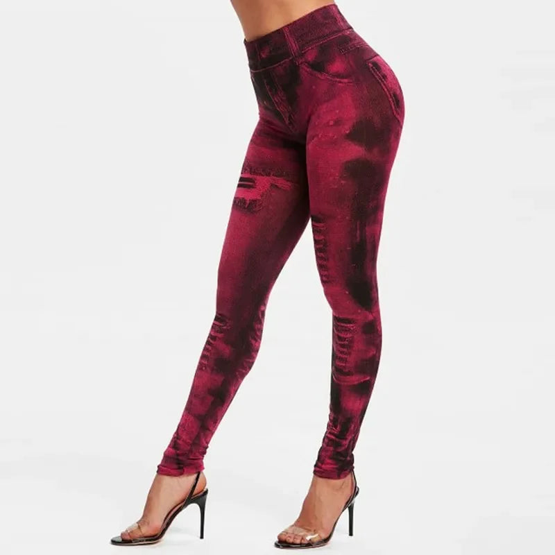 Women's Jean Style Stretch Leggings