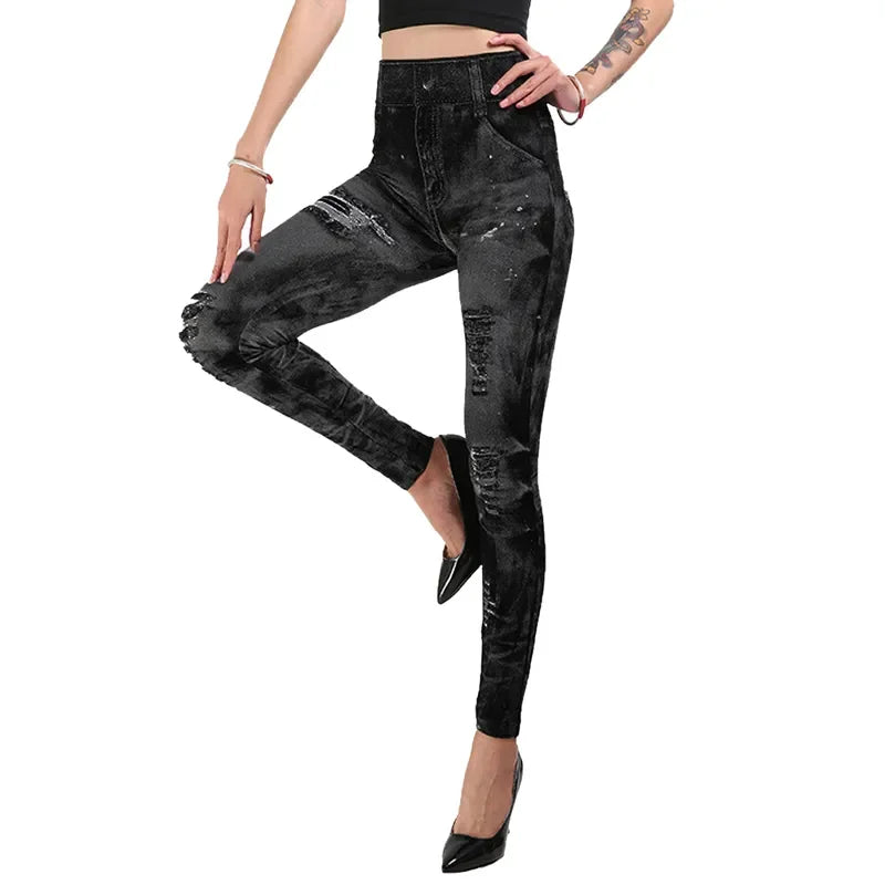 Women's Jean Style Stretch Leggings