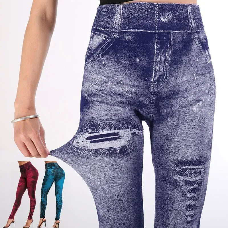 Women's Jean Style Stretch Leggings