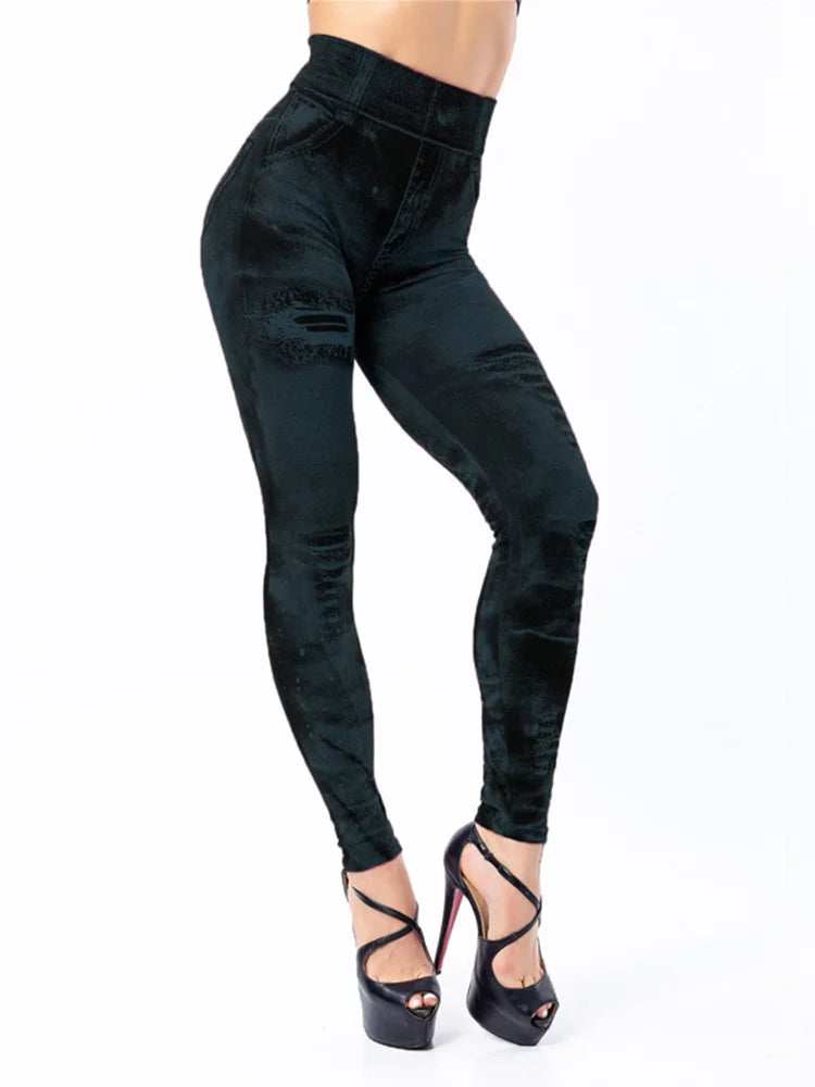 Women's Jean Style Stretch Leggings