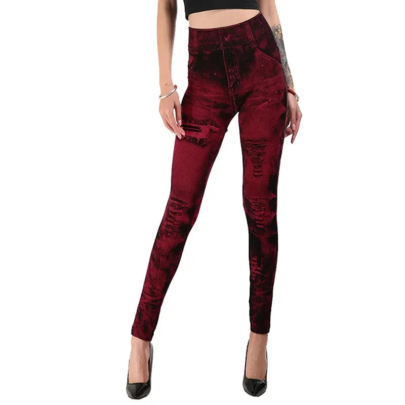 Women's Jean Style Stretch Leggings