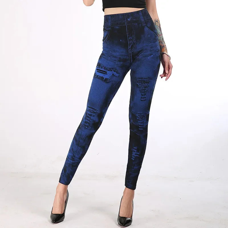 Women's Jean Style Stretch Leggings