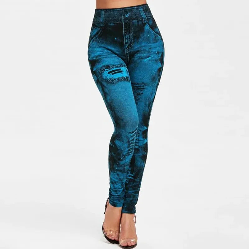 Women's Jean Style Stretch Leggings