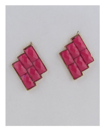 Faux stone earrings