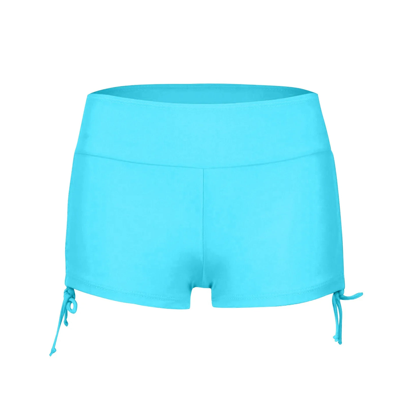 Women Swimsuit Panties Swimwear Beach Shorts High Waist Sides Adjustable Drawstring Stretch Sports Bathing Suit Tankini Bottoms