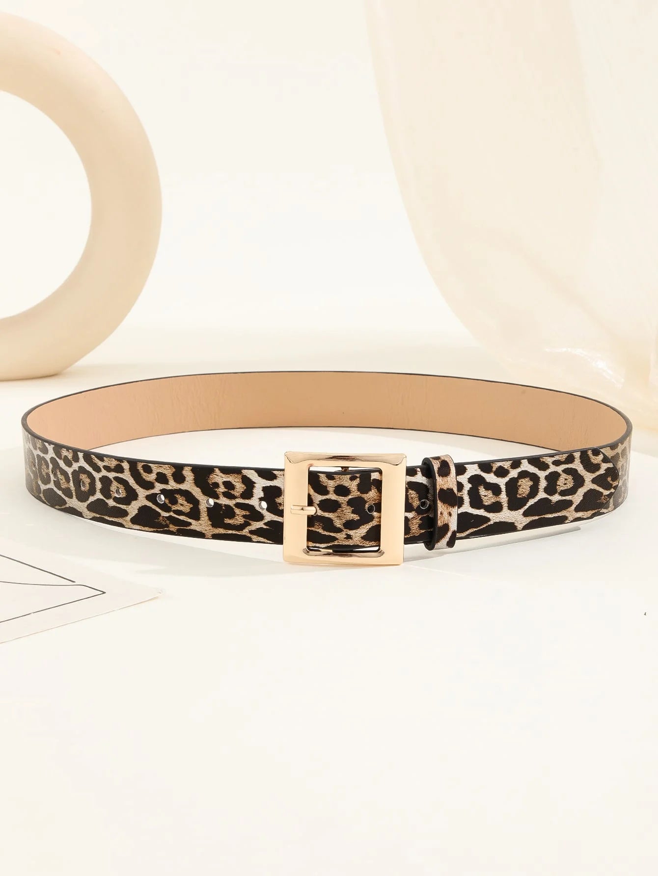 Vintage Chic Leopard Print Belt