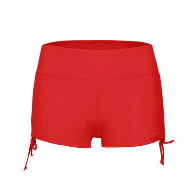 Women Swimsuit Panties Swimwear Beach Shorts High Waist Sides Adjustable Drawstring Stretch Sports Bathing Suit Tankini Bottoms