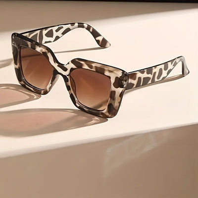 Leopard Retro Oversized  Glasses