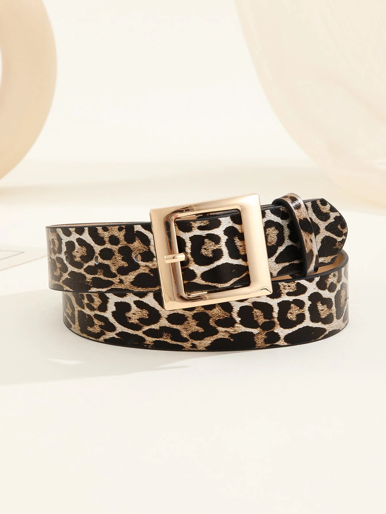 Vintage Chic Leopard Print Belt