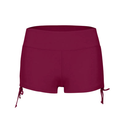 Women Swimsuit Panties Swimwear Beach Shorts High Waist Sides Adjustable Drawstring Stretch Sports Bathing Suit Tankini Bottoms