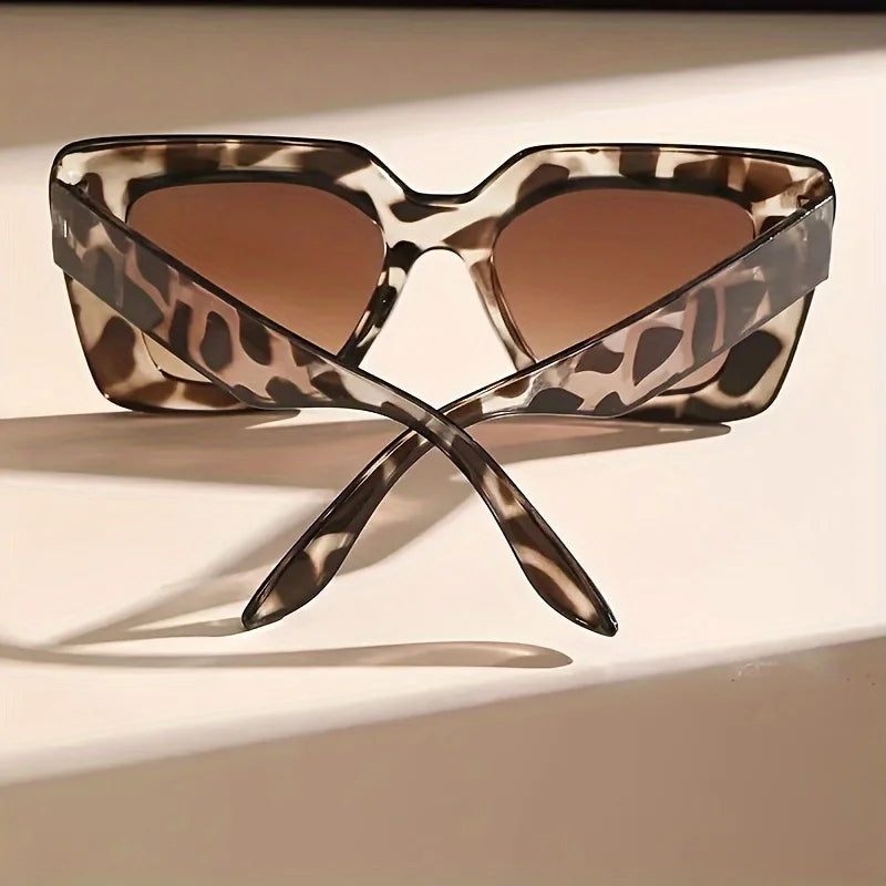 Leopard Retro Oversized  Glasses