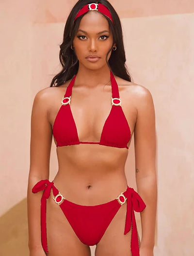 Sexy Rhinestone Bikini Set Women Beach Dresses Multicolor Swimsuit Beach Cover Up 2024 Summer Trend Holiday Dress Female Clothes