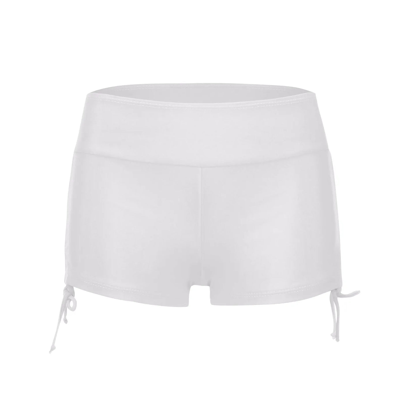 Women Swimsuit Panties Swimwear Beach Shorts High Waist Sides Adjustable Drawstring Stretch Sports Bathing Suit Tankini Bottoms