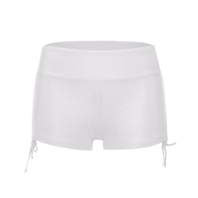 Women Swimsuit Panties Swimwear Beach Shorts High Waist Sides Adjustable Drawstring Stretch Sports Bathing Suit Tankini Bottoms