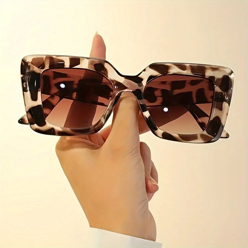 Leopard Retro Oversized  Glasses