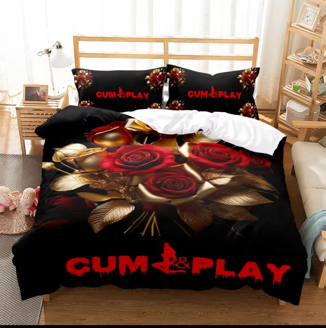 Rose 3PC Duvet Comforter Set