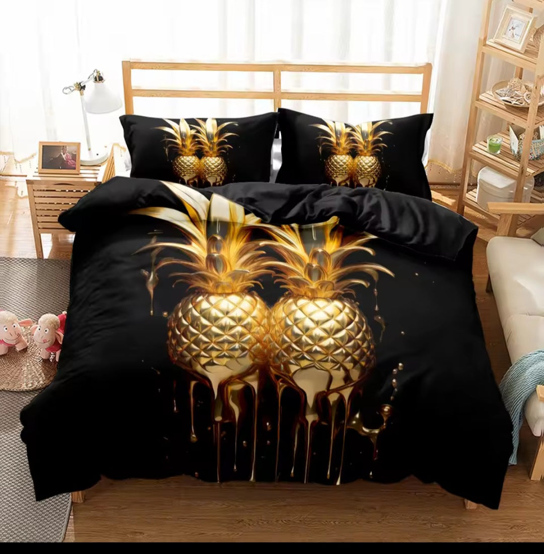 Golden Treat 3PC Duvet Comforter Set