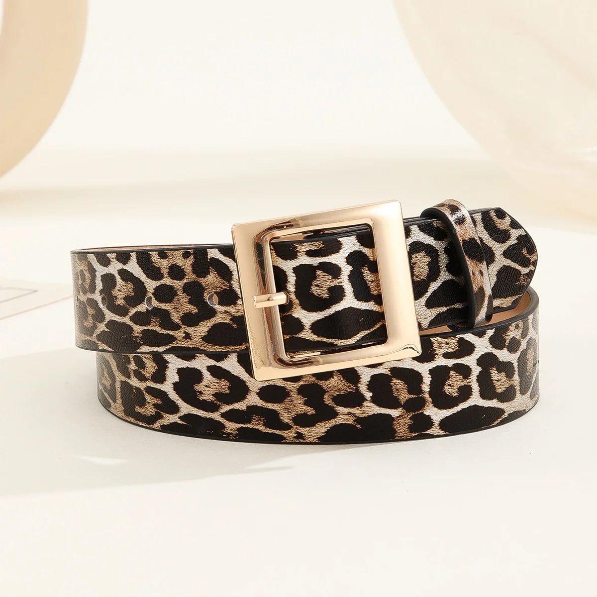 Vintage Chic Leopard Print Belt