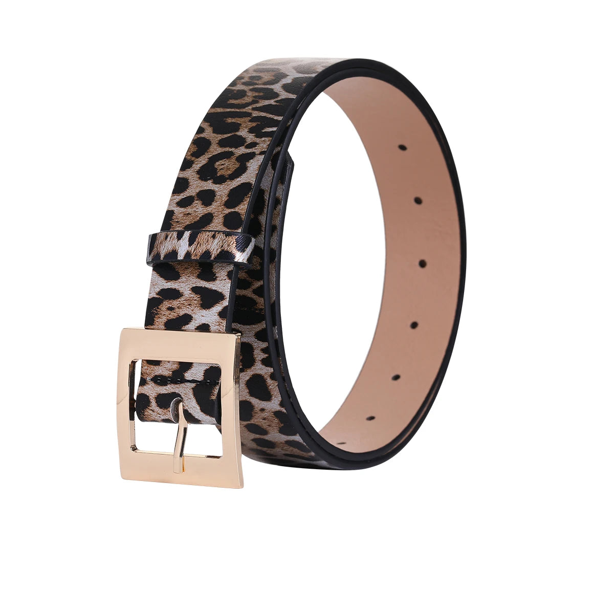 Vintage Chic Leopard Print Belt