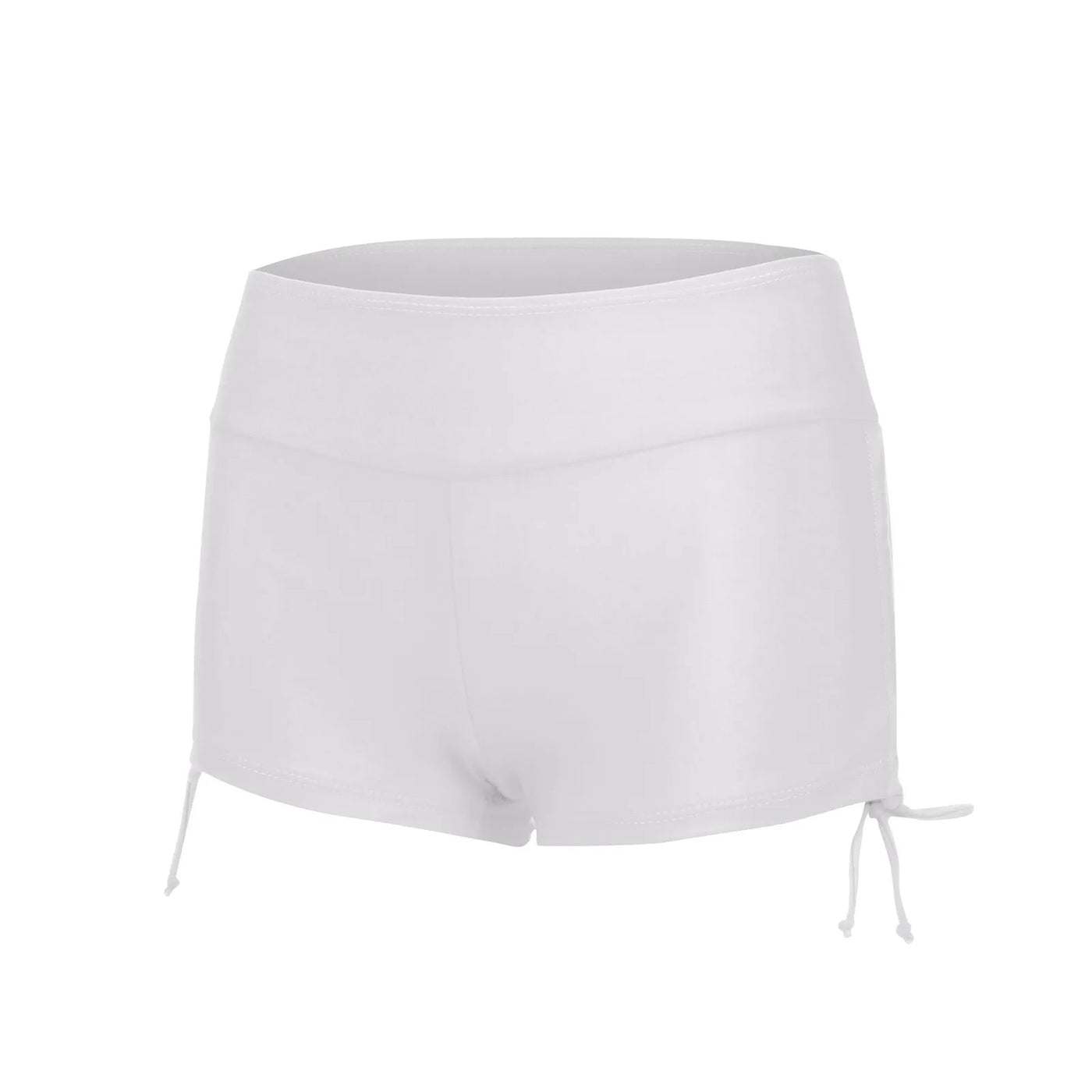 Women Swimsuit Panties Swimwear Beach Shorts High Waist Sides Adjustable Drawstring Stretch Sports Bathing Suit Tankini Bottoms